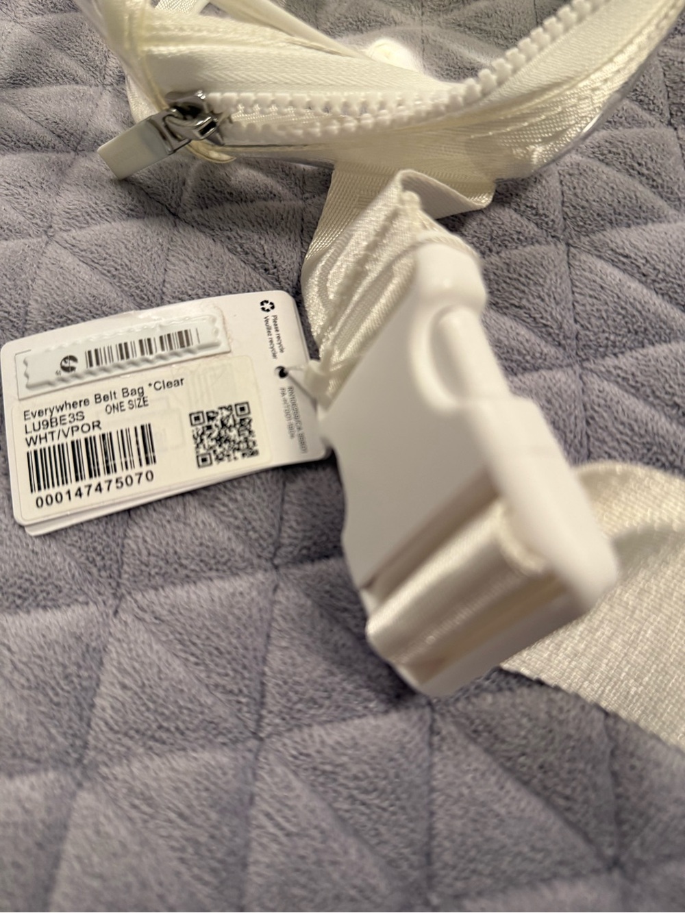 lululemon athletica Clear Crossbody Bag with White Trim - Picture 7 of 7